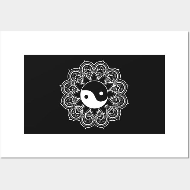 Mandala Ying and Yang gift idea Wall Art by Shadowbyte91